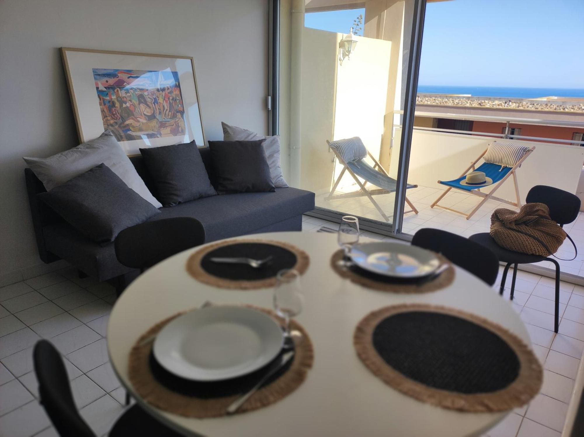 Appartement Vue Bleu Azur Sète Exteriör bild