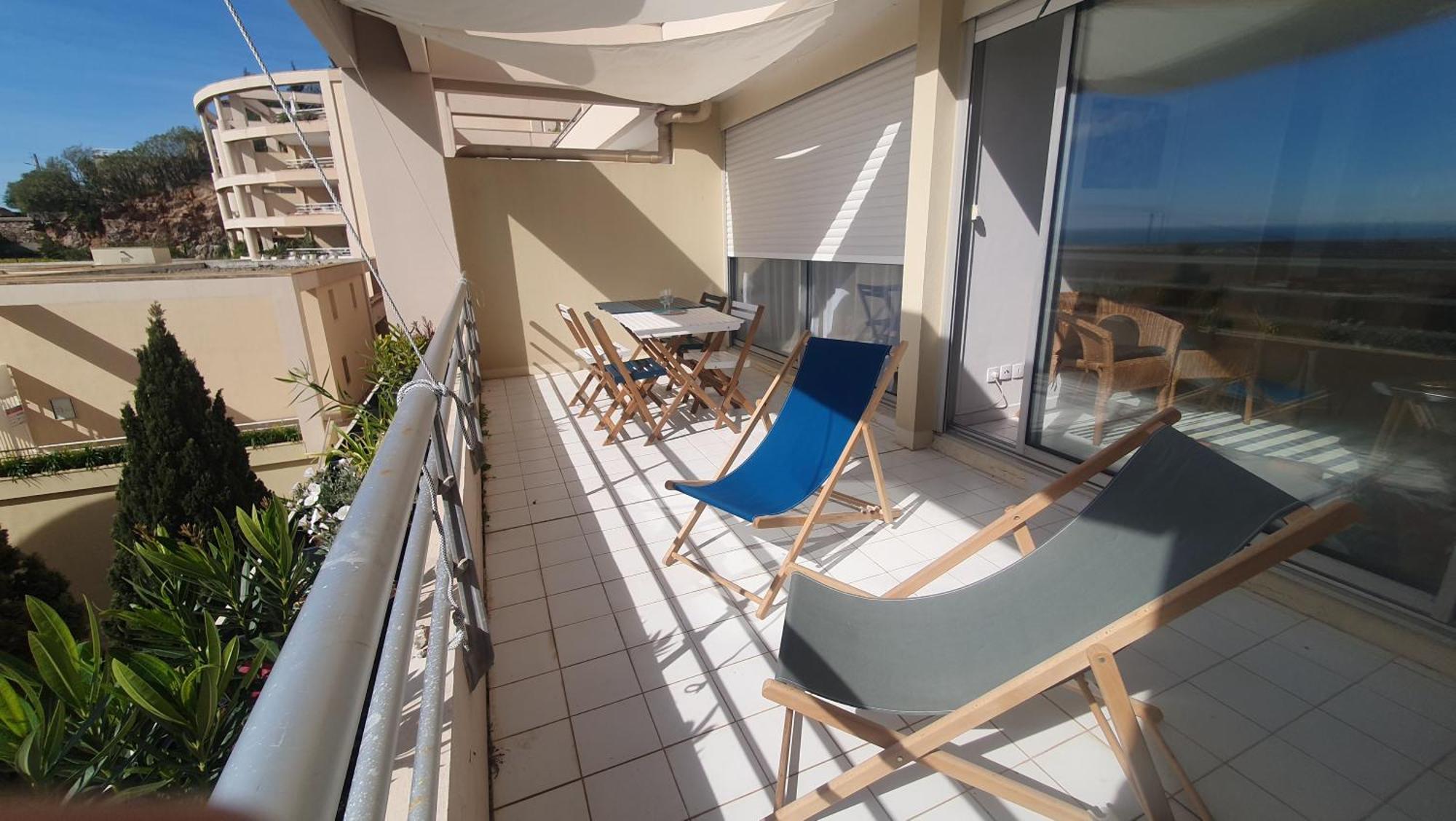 Appartement Vue Bleu Azur Sète Exteriör bild